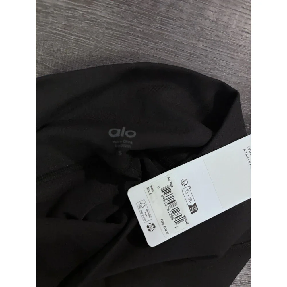 Black Alo Yoga 7/8 High-Waist Airbrush Leggings NWT - Size Small - SHIPS FAST!